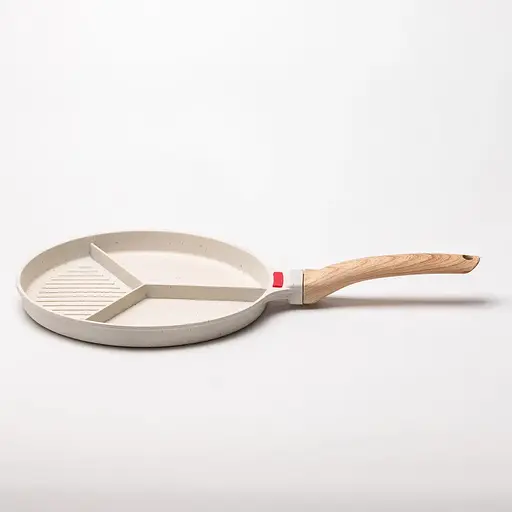 Сковорода порционная 3 секции 25 см. Белый - фото 3