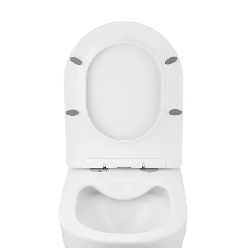 Унитаз подвесной Kroner Harz WHI523632 RIMLESS безободковый с сиденьем (KH523632WHIR), Белый - фото 6