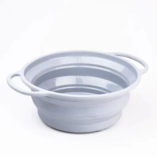 Друшляк TS Kitchen складаний силіконовий 2.6 л сірий - фото 4