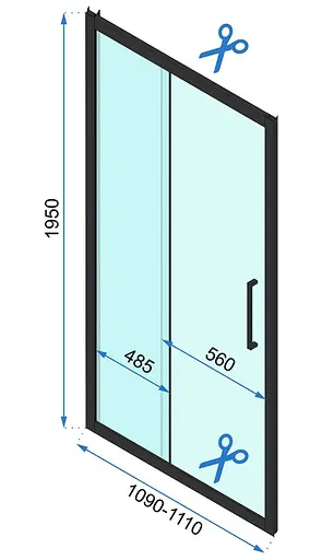 Душевая кабина Rea Rapid Slide 80x110 black REA -K6421 + REA-K6401, Черный матовый, Универсальная, прозрачная - фото 6