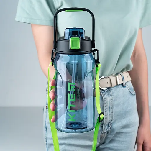 Пляшечка для води Kite 1.5 л синя з зеленим (K24-1202-1) - фото 8