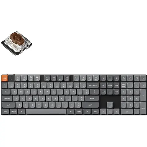 Клавиатура Keychron K5 Max 108Key, Gateron MX 2.0 Brown, WL/BT/USB-A, QMK, White Led, Black