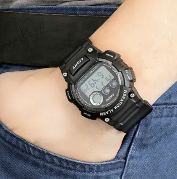 Спортивні чоловічі наручні годинники Casio оригінал Японія Collection W-735H-1BVEF з полімерним ремінцем - фото 3