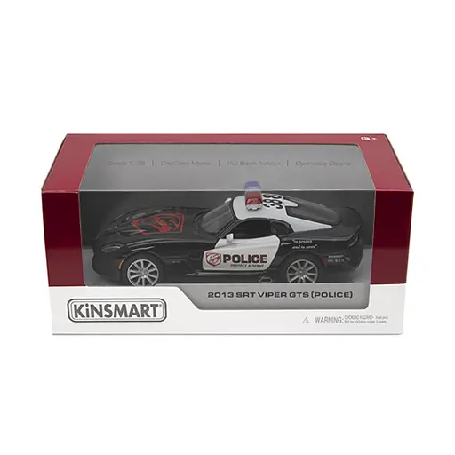 Металева інерційна легкова модель SRT Viper GTS Police 2013 5", відкриваються двері - фото 2