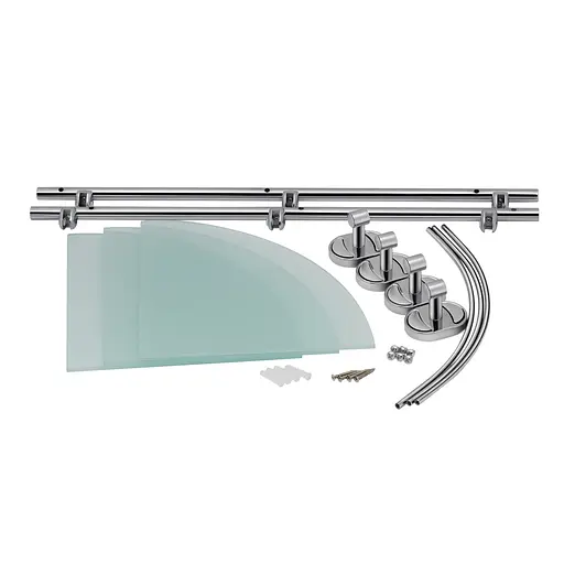 Полка для ванной комнаты угловая Kroner KRM Elbe - ACG2907-3 CV022867, Хром - фото 4