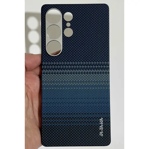 Оригинальный противоударный чехол Samsung Galaxy S25 Ultra Pitaka Tactile Woven Edge Case MagSafe (S938) Moonrise KS2502U - фото 3