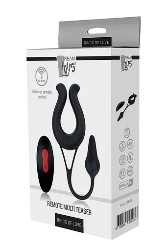 Вібратор Dreamtoys Rings of Love Remote Multi Teaser 23 см чорний - фото 13