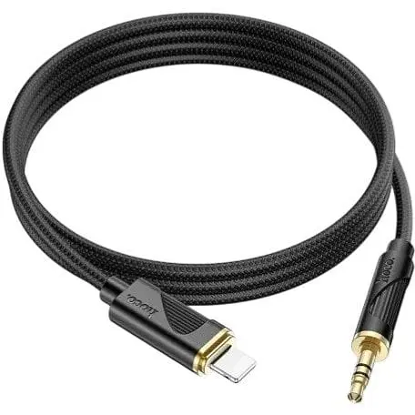 Аудиоадаптер Hoco UPA30 Friend для преобразования цифрового аудио iP 1 м черный - фото 1