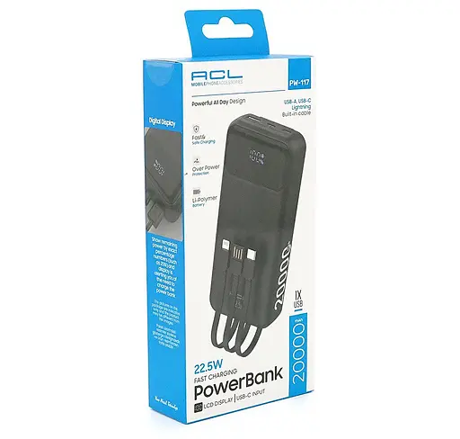 Повербанк Powerbank ACL PW117 20000mAh QC3.0 PD 22.5W - фото 5