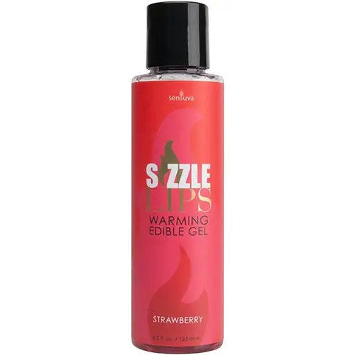 Зігрівальний масажний гель Sensuva Sizzle Lips полуниця 125 мл