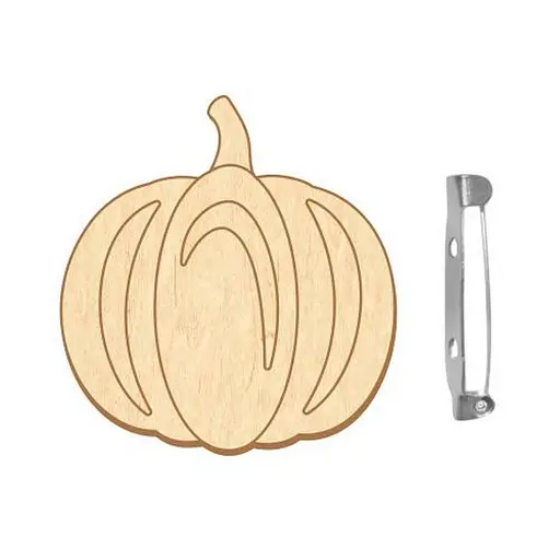 Заготовка броши для раскрашивания "Тыква" Fabrika Decoru FDZB-101 - фото 1