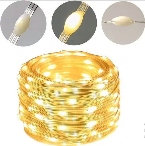 Гирлянда светодиодная 500 LED большие капли 50 м, дом/улица теплый белый, 8 режимов - фото 2