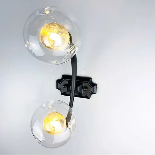 Дизайнерський настінний світильник з подвійним плафоном Line F ZL 1427 - фото 2