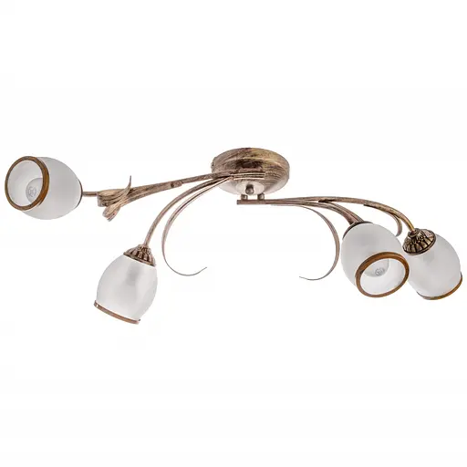 Люстра стельова Brille флористика E14 60W BR (LK-197S/4)