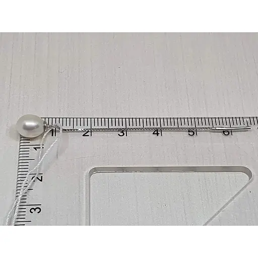 Серебряные серьги-протяжки Silvex 925 с жемчугом. С2Ж/847 - фото 2