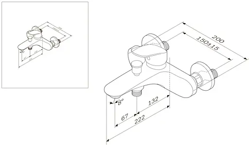 Змішувач для ванни та душу AM.PM Like F8010000 - фото 9