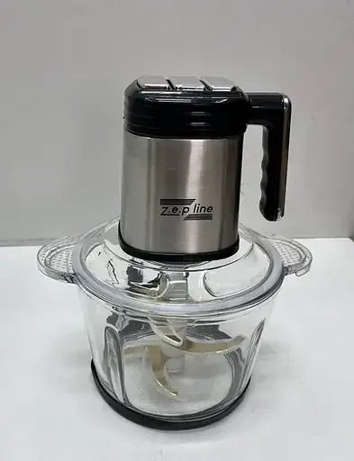 Измельчитель Zepline ZP-00219 6в1 с двумя чашами стекло и нержавеющая сталь 3000 Вт Серебристый - фото 4