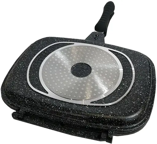 Сковорода-гриль для стейків з антипригарним покриттям Zurrichberg ZBP-7103 двостороння сковорода гриль - фото 1