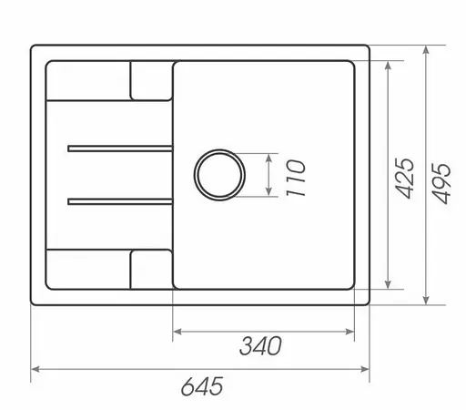 Кухонна мийка Platinum 6550 INTENSO (SP000025113) - фото 5