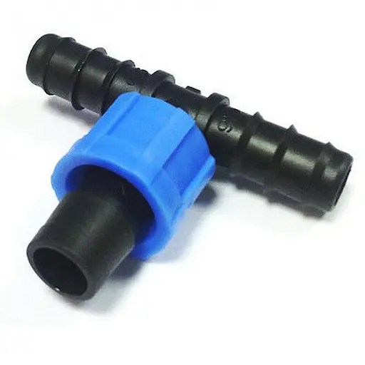 Трійник йоржик SL-021 з виходом для крапельної стрічки та трубки 16 мм пакування 50 штук - фото 3