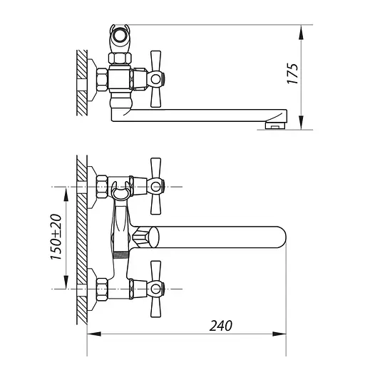 Змішувач для ванни Zerix DMT-3-B 722 ZX2939 Хром - фото 2