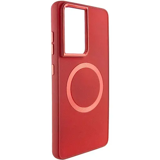 TPU чехол Bonbon Metal Style with MagSafe для Samsung Galaxy S22 Ultra Красный / Red