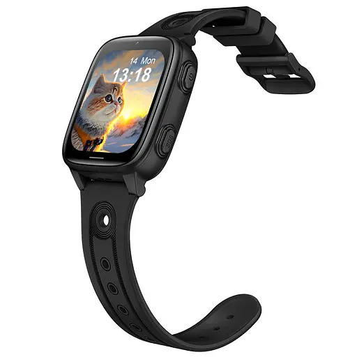 Смарт годинник-телефон дитячі Wonlex CT23 з відеодзвінком WI-FI GPS SIM-карта Black (18356) - фото 3