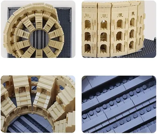 Конструктор архитектура Wange Римский Колизей The Colosseum of Rome 5225 для детей и взрослых 3D 3Д 1756 деталей - фото 7