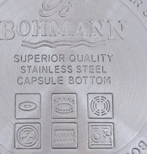 Універсальний набір каструль з кришками Bohmann BH-1902 2 каструлі з нержавіючої сталі - фото 5