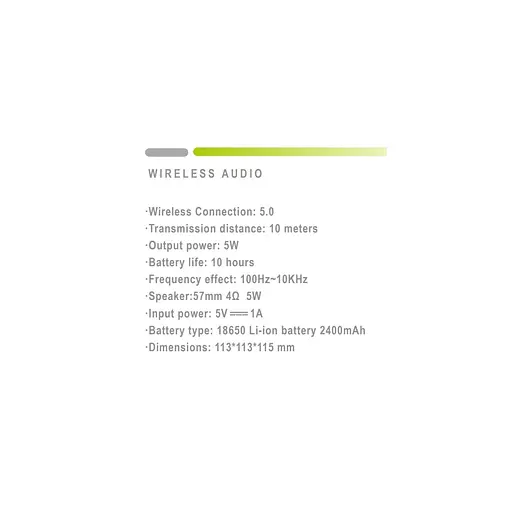 Колонка портативна - бездротова акустика Hopestar PARTY 100 mini Army Green (зелена) - фото 4