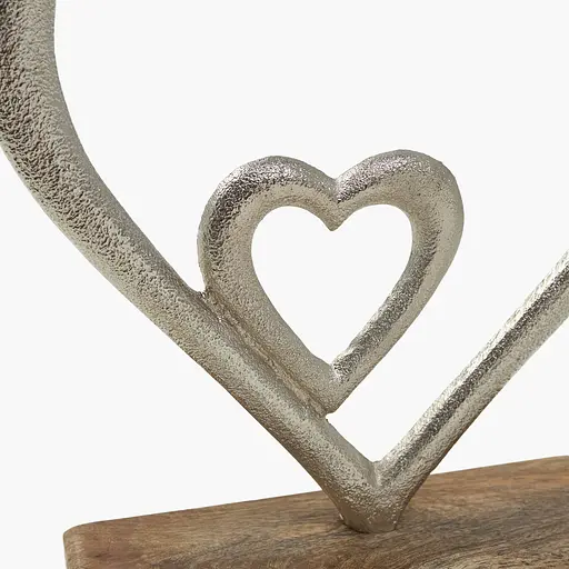 Декор алюмінієвий MBM HOME Серце на підставці срібний 180х50х185 мм (DH-ST-38 L SILVER) - фото 4