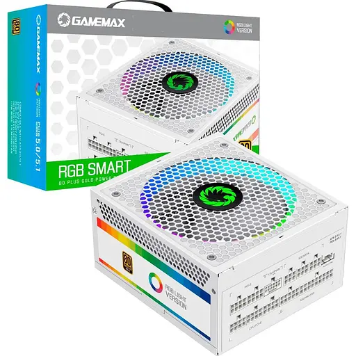 Блок живлення GameMax 750W RGB 750 PRO WH (ATX3.0/3.1 PCI (RGB 750 PRO WH (ATX3.0/3.1 PCI) - фото 10