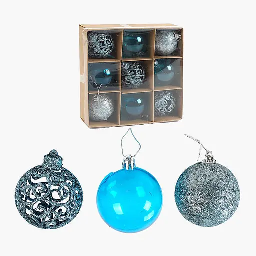 Новорічні прикраси 9 штук C67519