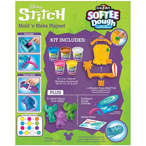 Тесто для лепки Cra-Z-Art с фигуркой Стич 11 ед. (36863CRA) - фото 3