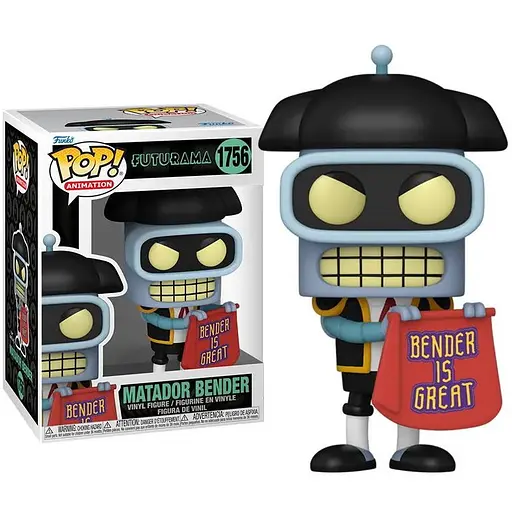 Фігурка Funko Pop Футурама Бендер Futurama Bender Matador 10 см FP F B 1756