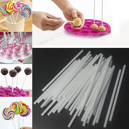 Палички для кейк-попсів, карамелі і льодяників 15 см (10 штук), Kitchen Master Білий 81322 - фото 1