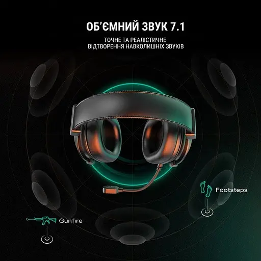 Наушники Fifine гарнитура накладные H6 с подсветкой разноцветной черные - фото 5