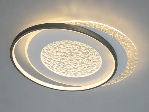 Світлодіодна Люстра стельова чорна 90 Вт 15 м² - фото 1