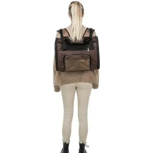Рюкзак-переноска Trixie Shiva 41x30x21 см коричнева - фото 5