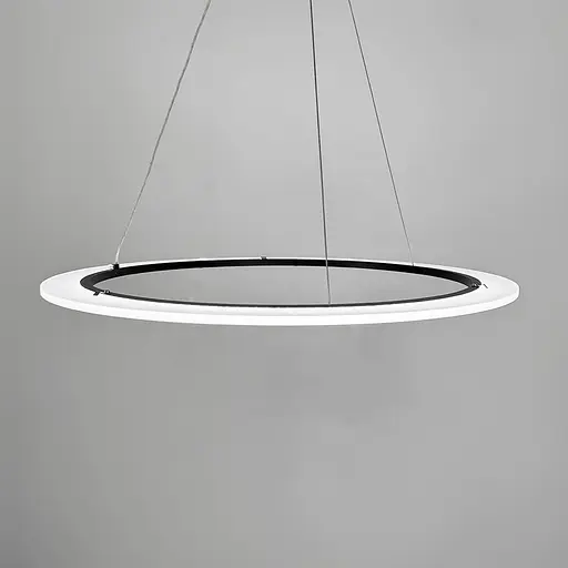 Современная черная люстра подвесная с кольцом Ø 60 см | Ст. MJ305-600 BK | Line F - фото 1