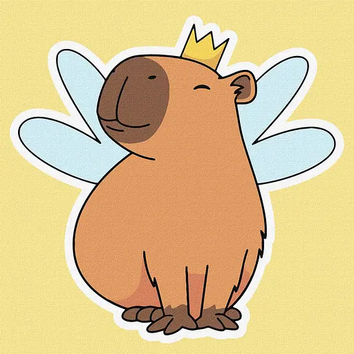 Набір для розпису по номерах для дітей 5+ Капібара-фея, Ideyka, 30x30 см, КНО6748