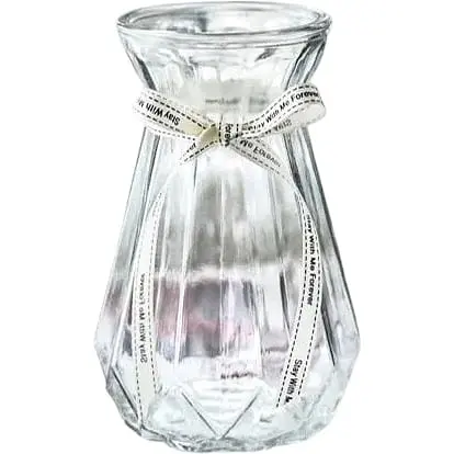 Ваза Viva Purl стеклянная для цветов и декора 25 см прозрачная (6841693)