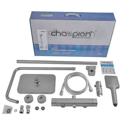 Душова система з алюмінію Champion PBC-009-J Silver 3 режими CH6547, Сірий - фото 5