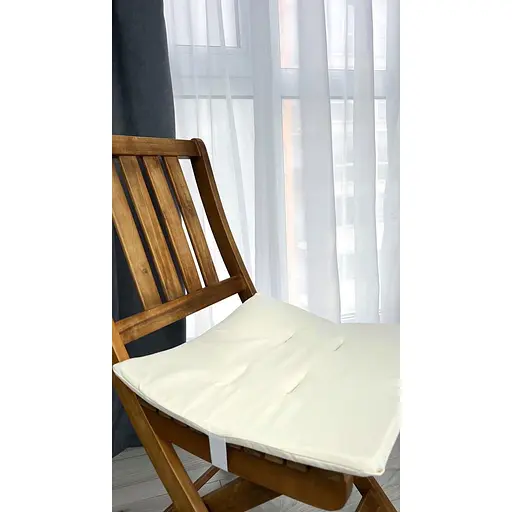 Водоотталкивающая подушка на стул Ваниль однотон (2 шт.) - фото 4