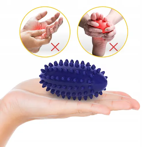 М'яч масажний огірок 4FIZJO Spike Bean 11.5 x 5 см Blue (P-5905973403306) - фото 7