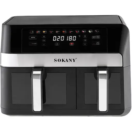 Аерофритюрниця безмасляна Sokany SK-10034 11л електрична з сенсорним керуванням, таймер 2800Вт - фото 1