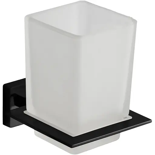 Склянка для зубних щіток VBI Mercury black VBI-040204BL чорний матовий - фото 1