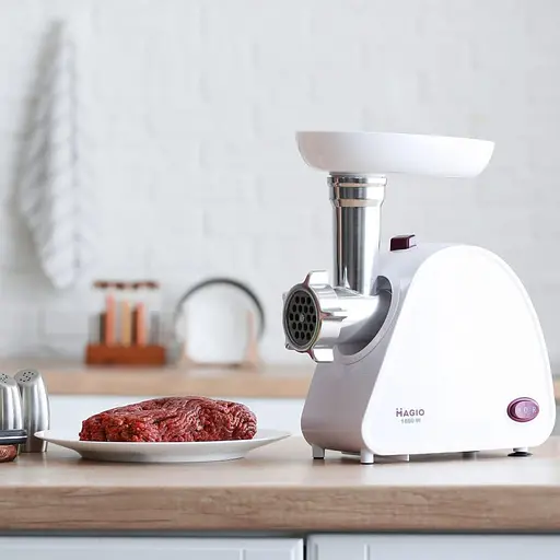 Электрическая мясорубка для мяса Magio MG-263 обычная бытовая электромясорубка для дома с насадками - фото 9