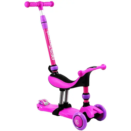 Самокат-велобіг 3 в 1 Best Scooter 32х14х61-75 см Фіолетовий 000231681