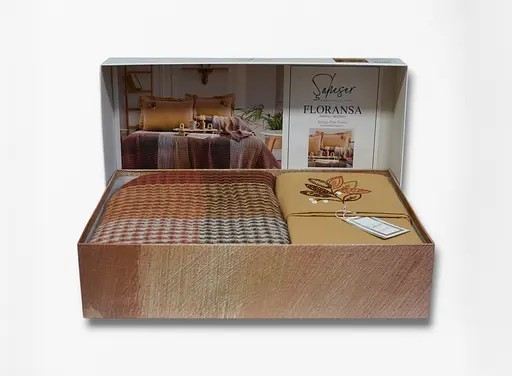 Летнее постельное белье с покрывалом-пике Floransa Hardal Saheser pbe0051389 - фото 1